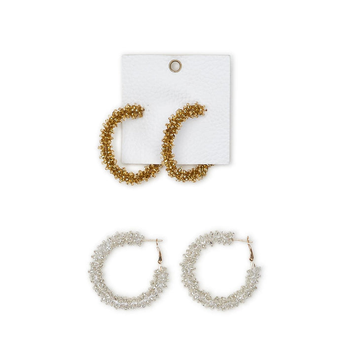Beaded Hoop Earring