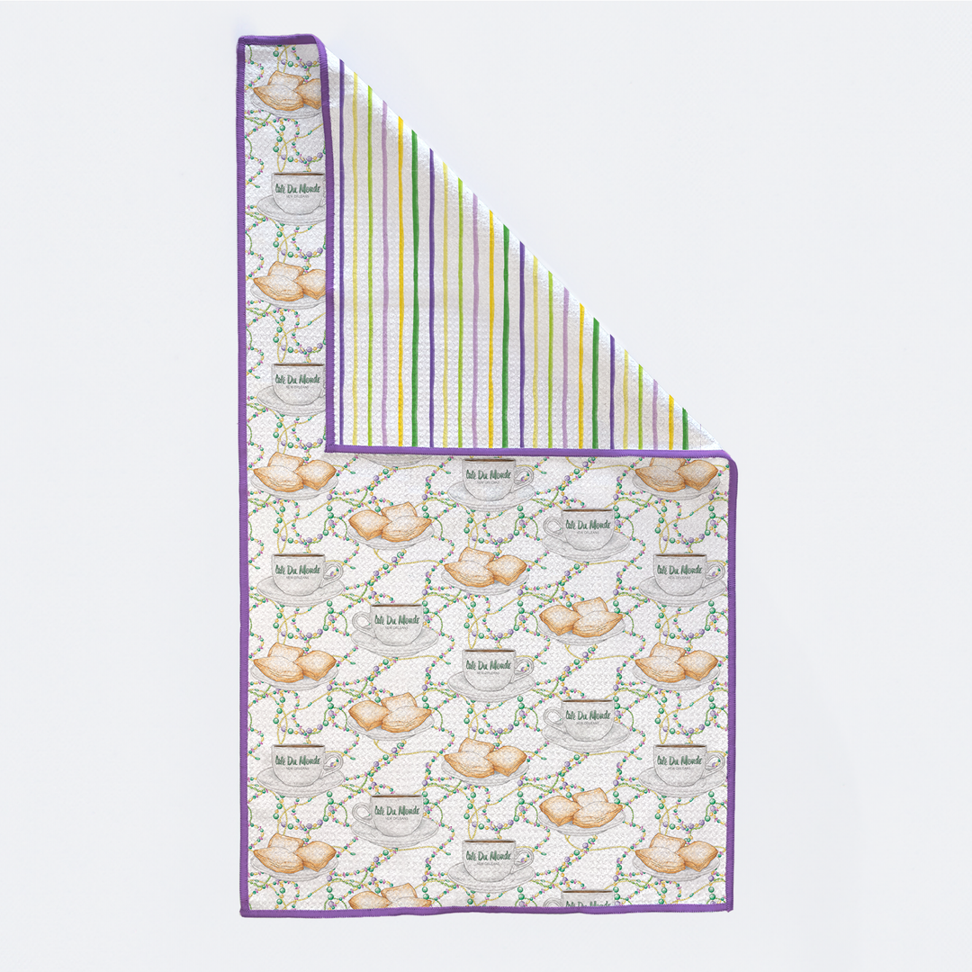 Beads &amp; Beignets Kitchen Towel
