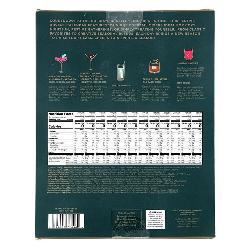 12 Cocktails Calendar