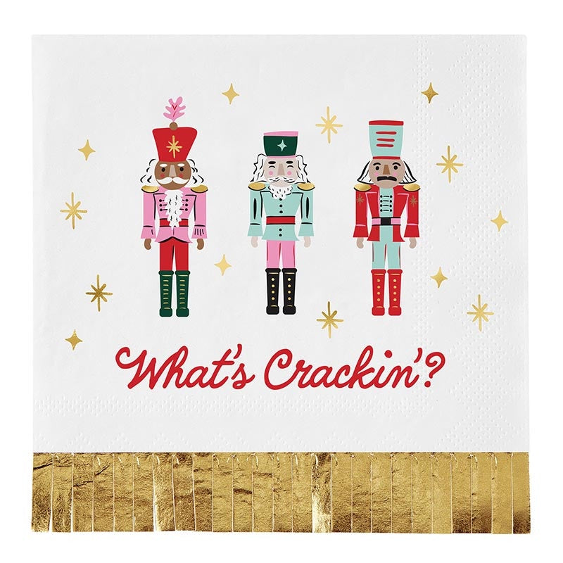 Foil Fringe Napkin - What&