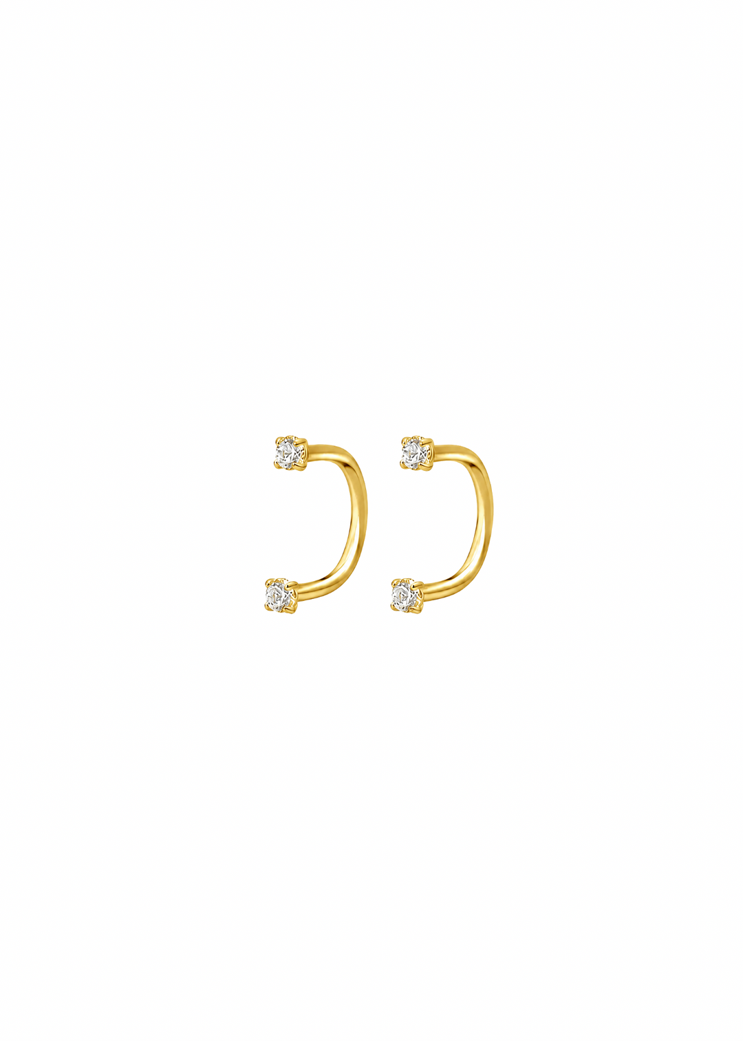 Nova Curve Gold Hoops 5mm