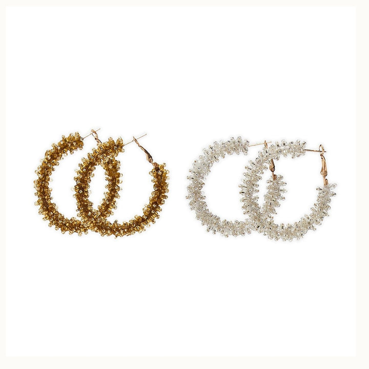 Beaded Hoop Earring