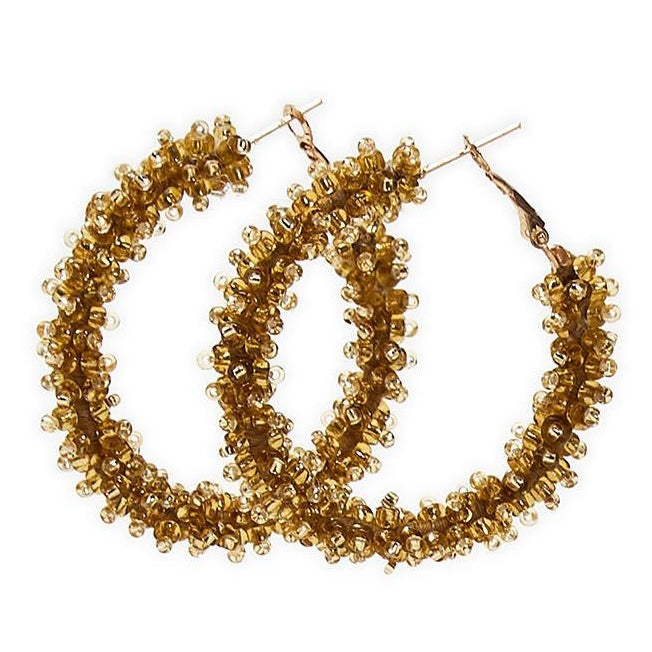 Beaded Hoop Earring