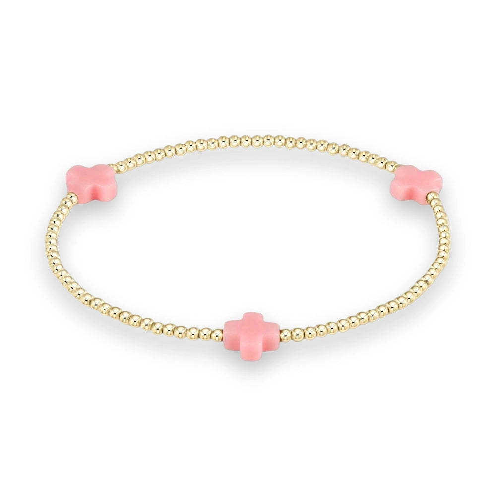 Signature Cross Small 2mm Gold Bracelet