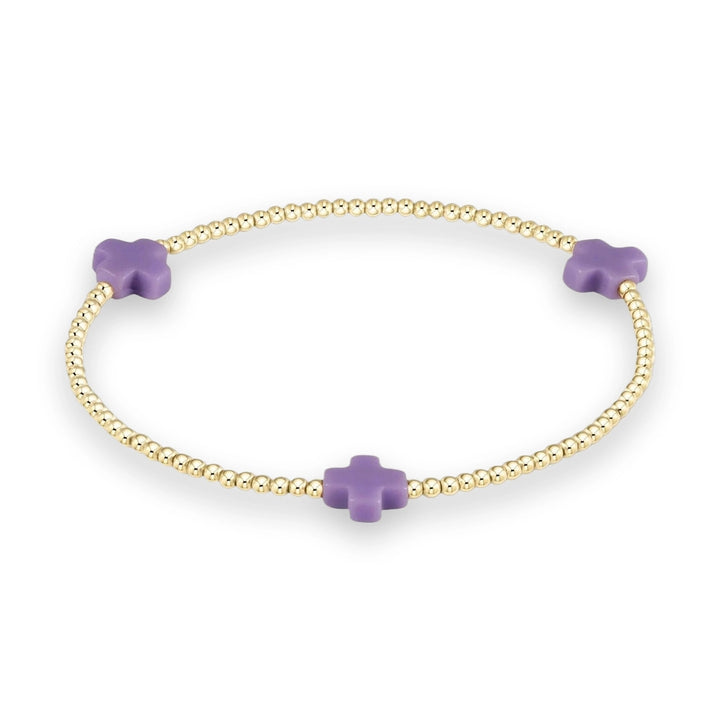 Signature Cross Small 2mm Gold Bracelet