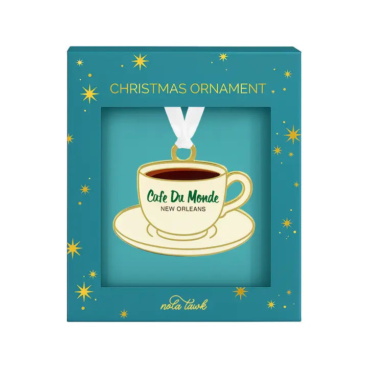 Café Du Monde Coffee Cup Enamel Ornament