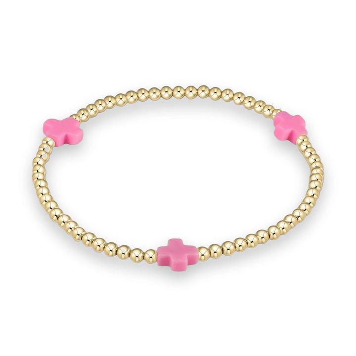 Signature Cross 3mm Gold Bracelet
