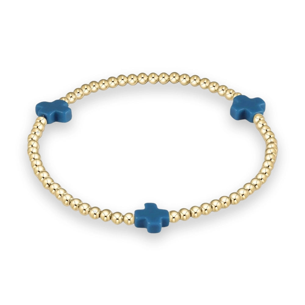 Signature Cross 3mm Gold Bracelet
