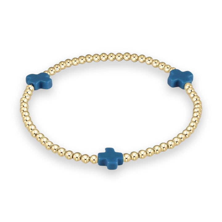 Signature Cross 3mm Gold Bracelet