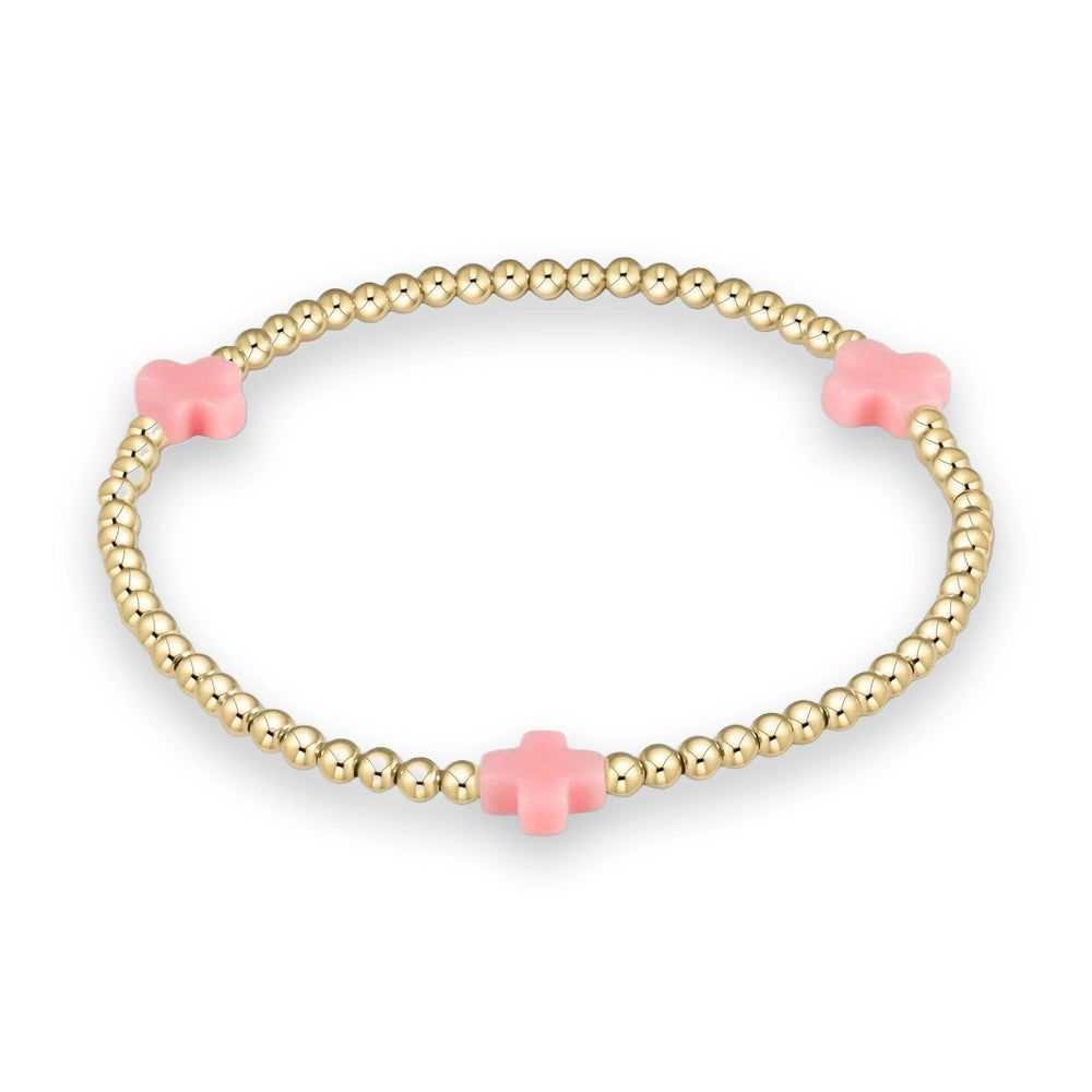 Signature Cross 3mm Gold Bracelet