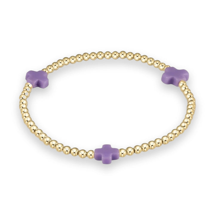 Signature Cross 3mm Gold Bracelet