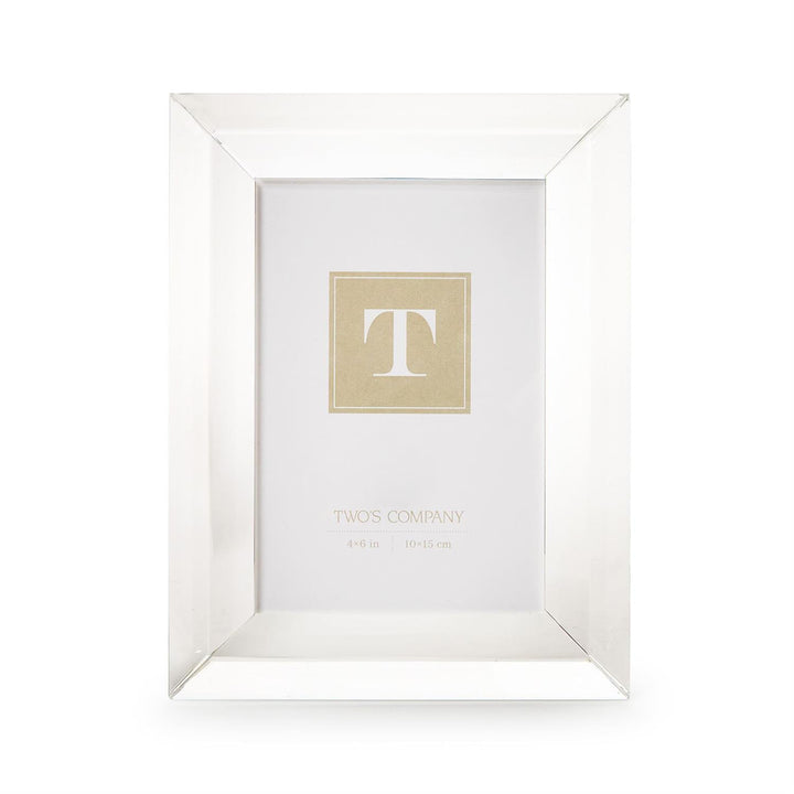 Modern Cut, Clear 4" x 6" Crystal Frame