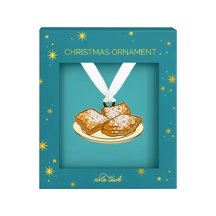 Beignet Enamel Ornament