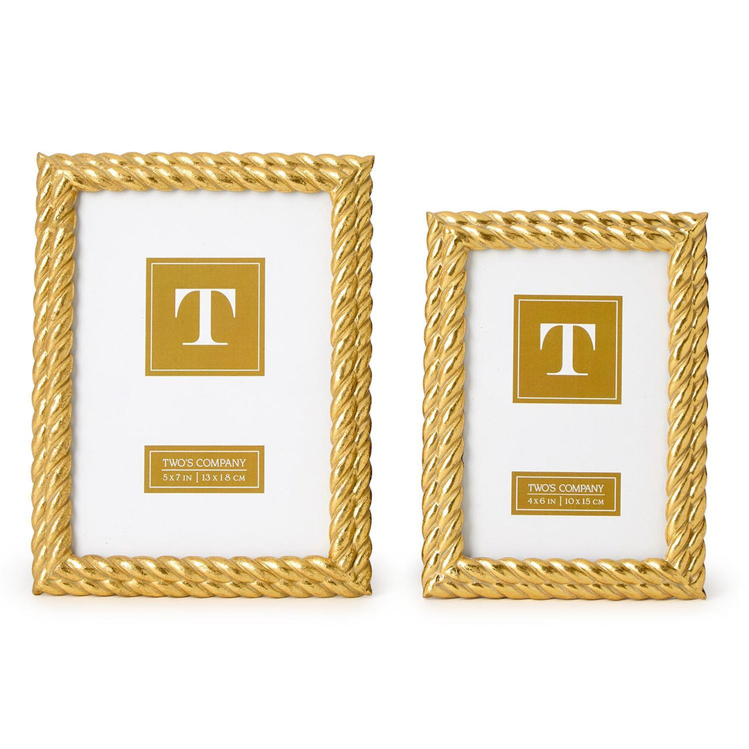 Gold leaf resin frames by Two&