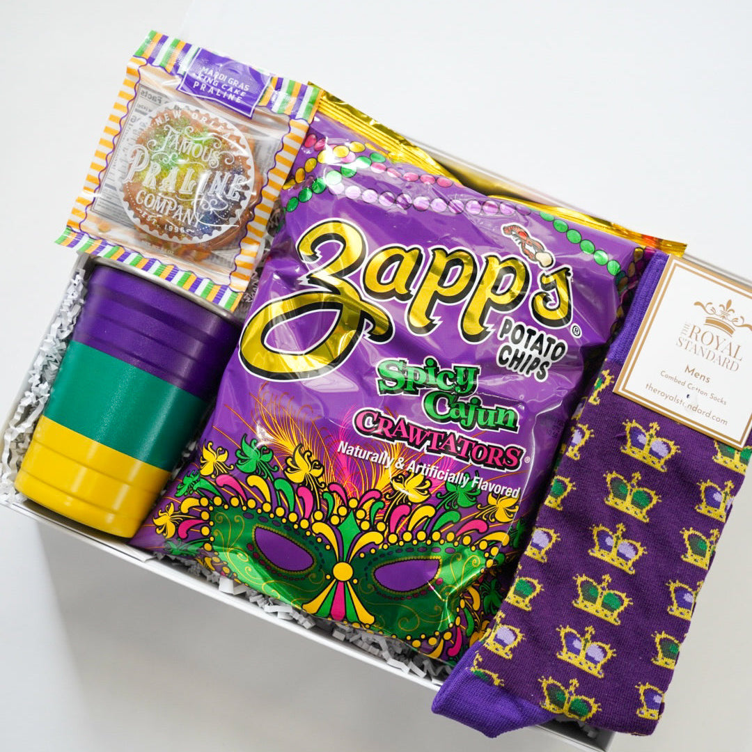 Mardi Gras-themed gift set with Zapp&