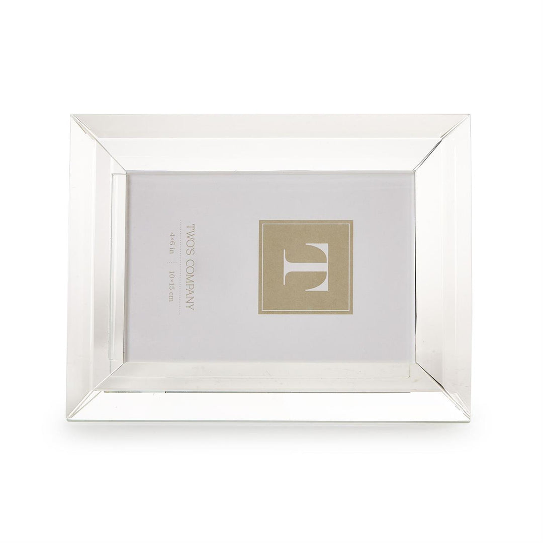 Modern Cut, Clear 4" x 6" Crystal Frame