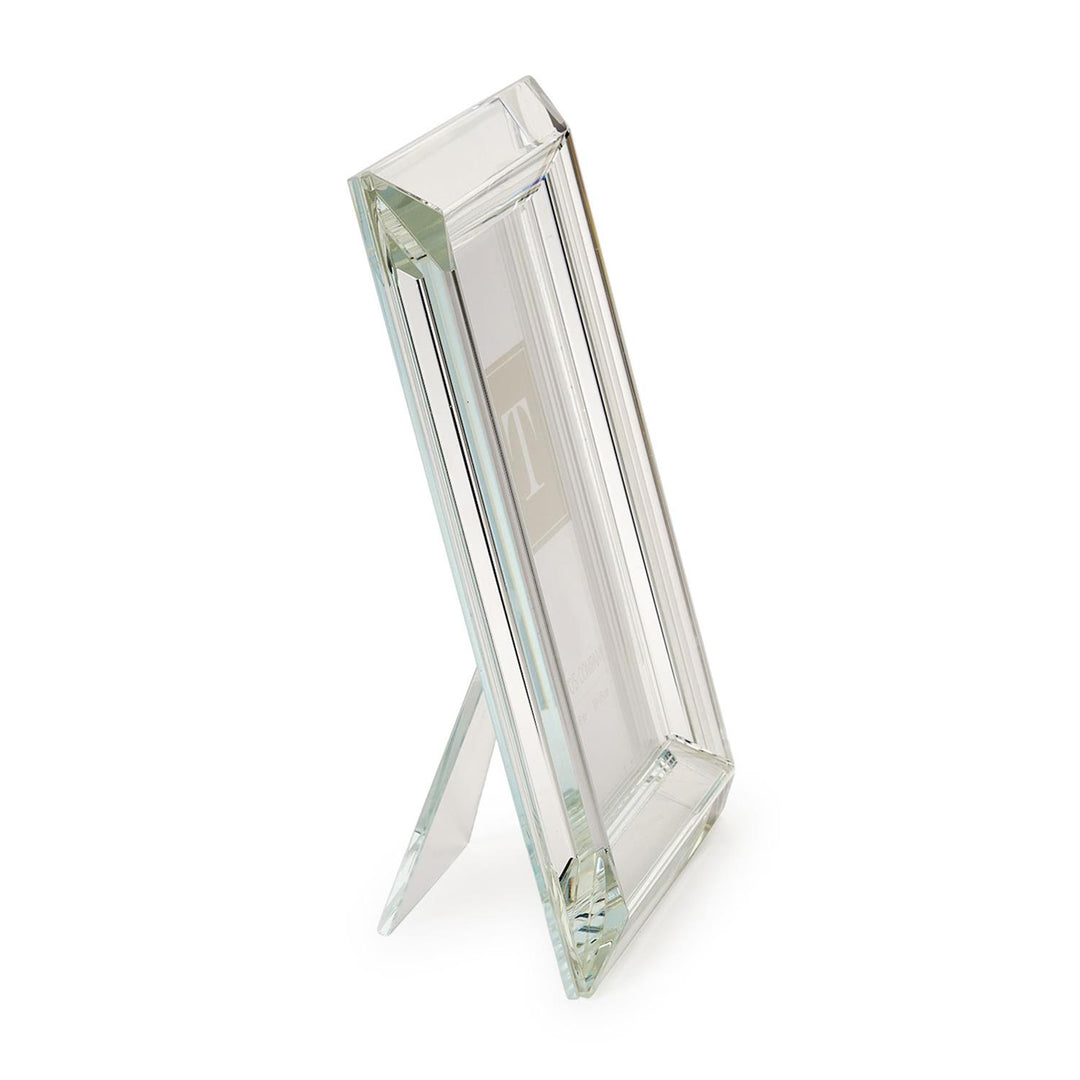 Modern Cut, Clear 4" x 6" Crystal Frame