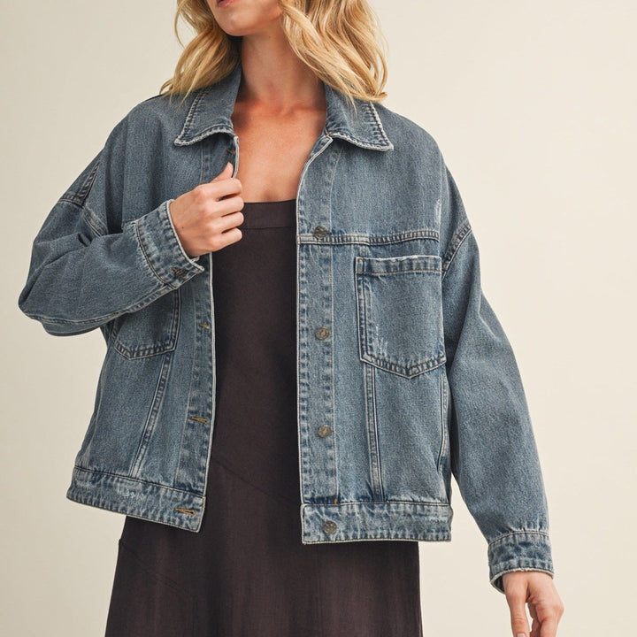 Vintage Wash Pleated Back Jacket