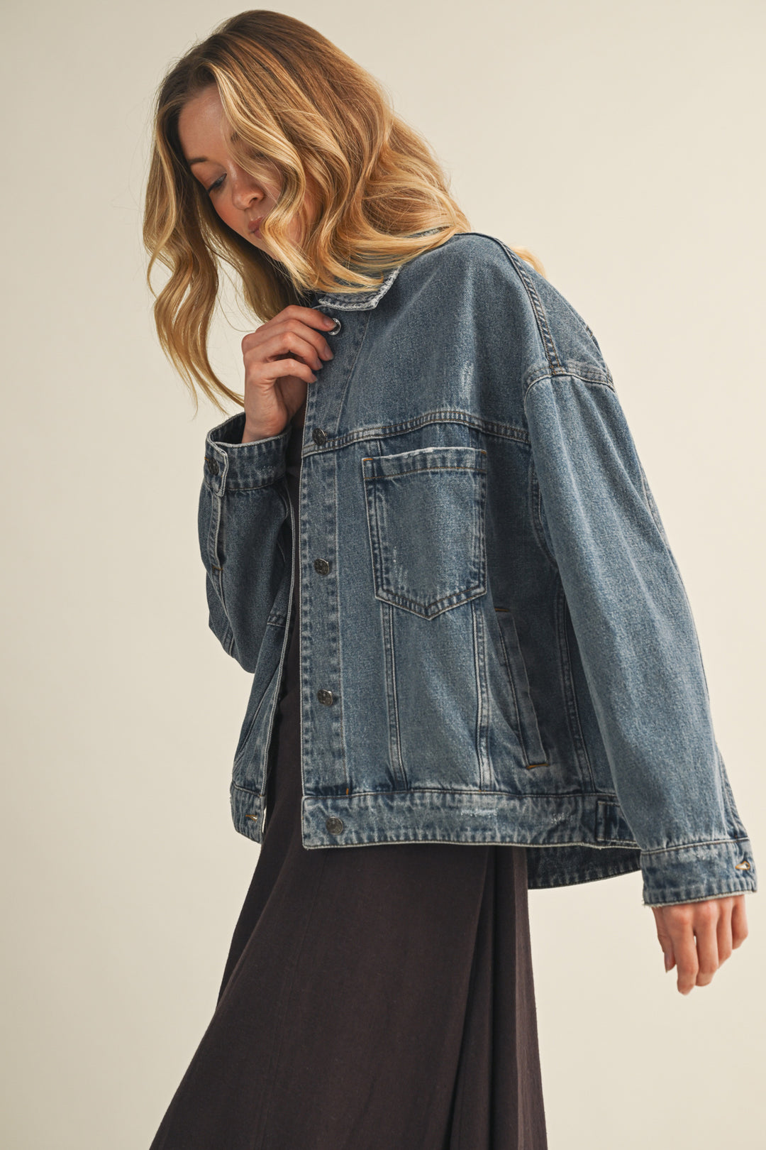 Vintage Wash Pleated Back Jacket