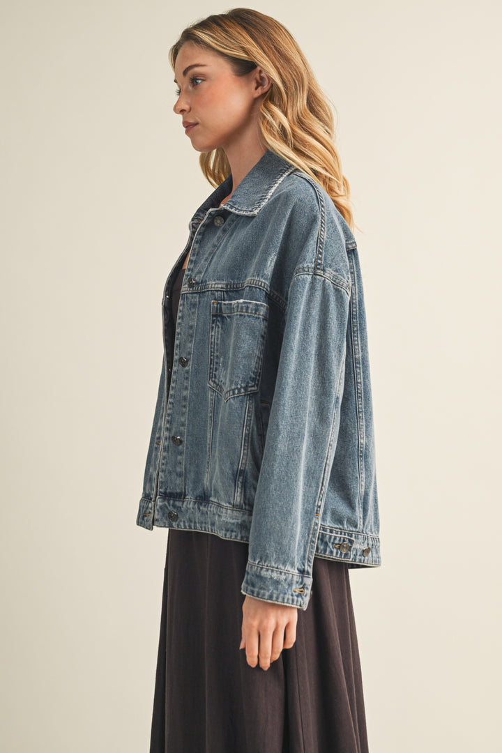 Vintage Wash Pleated Back Jacket