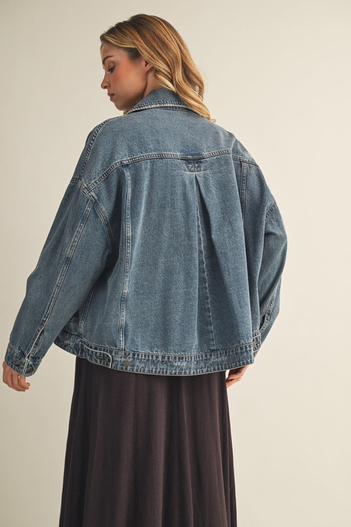 Vintage Wash Pleated Back Jacket