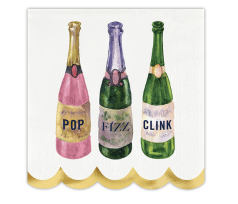 Scalloped Napkins - Pop Fizz Clink