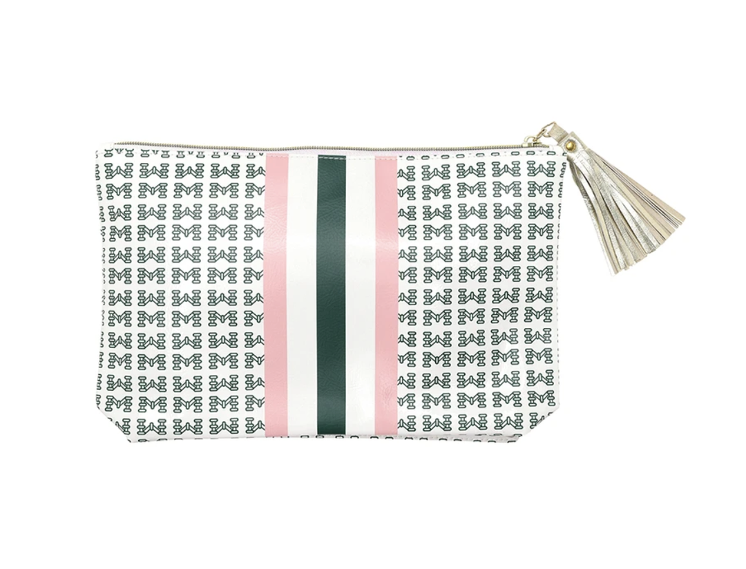 Oil Cloth Pouch - Racer Stripe