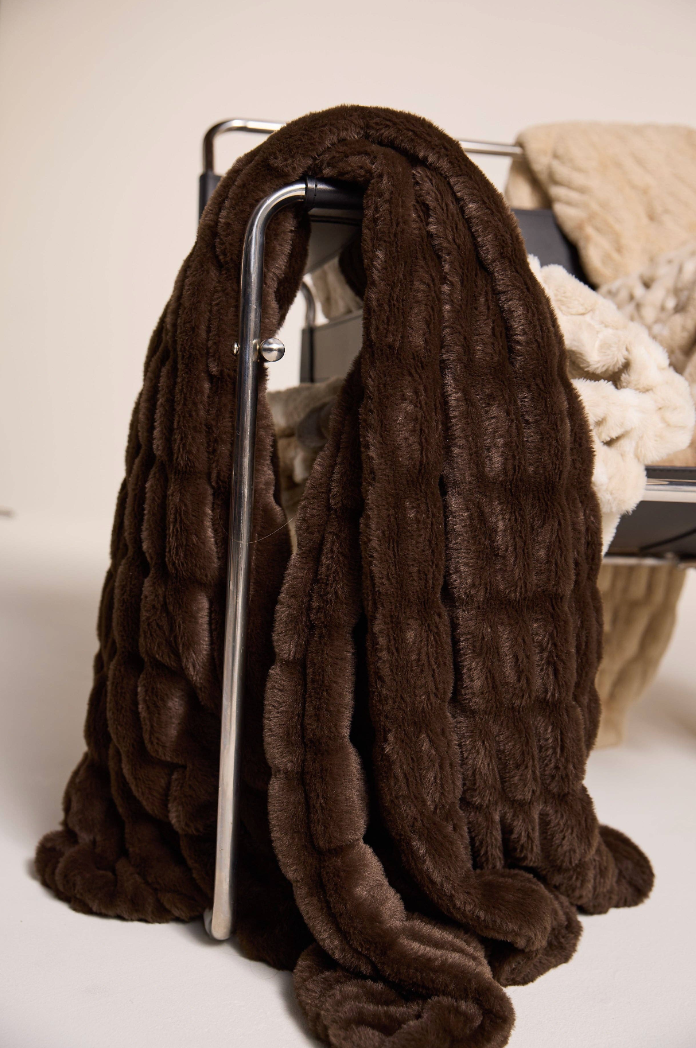 Espresso Plush Throw Blanket