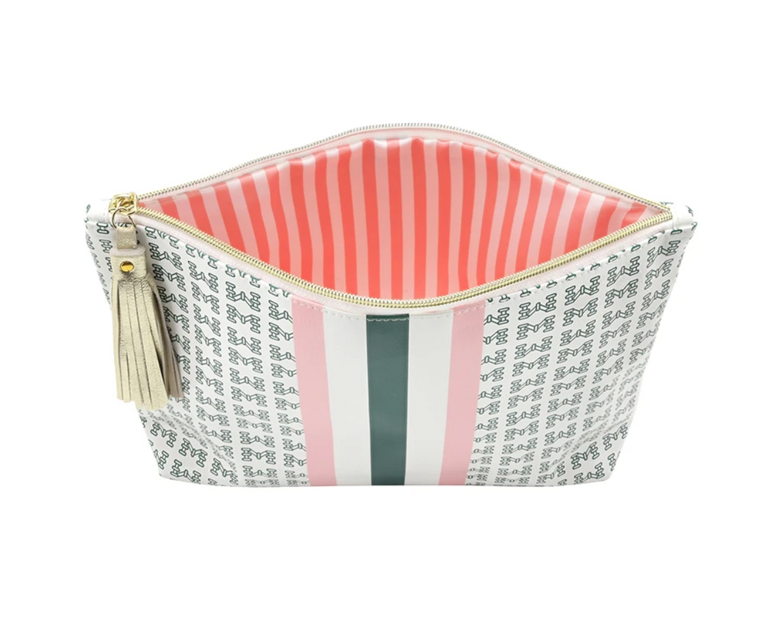 Oil Cloth Pouch - Racer Stripe