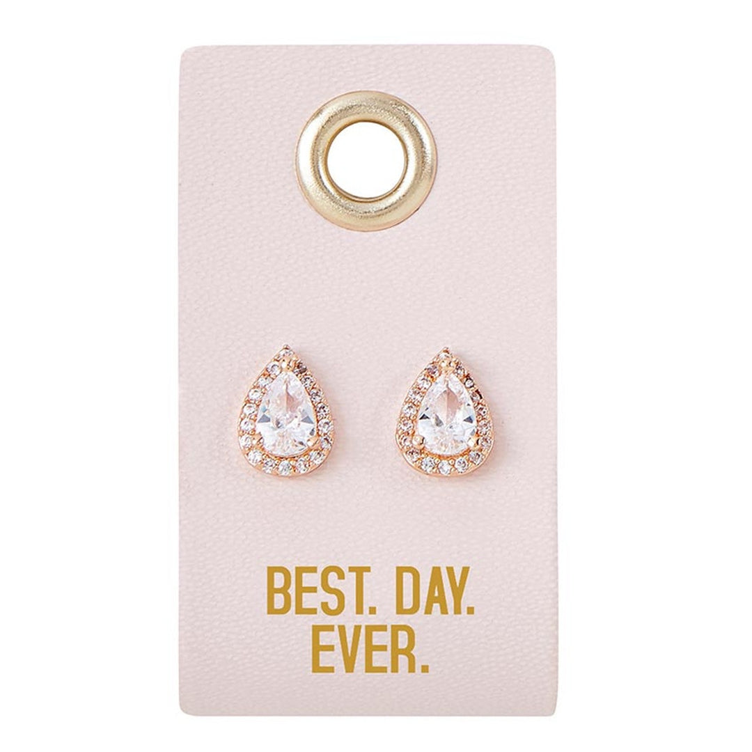 Stud Love Wedding Earring  - Best. Day. Ever.