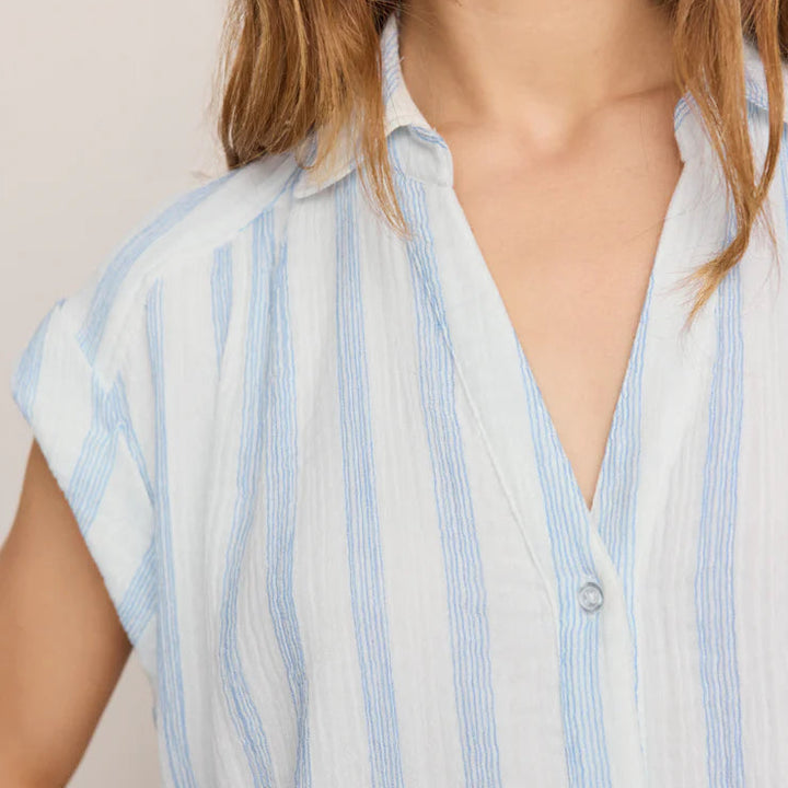 Shellbound Striped Gauze Dress