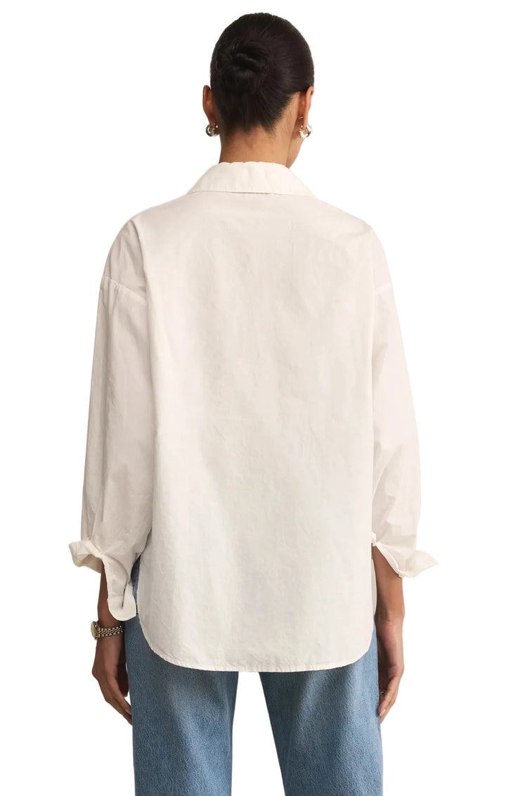 Elevated Poplin Button Up Top