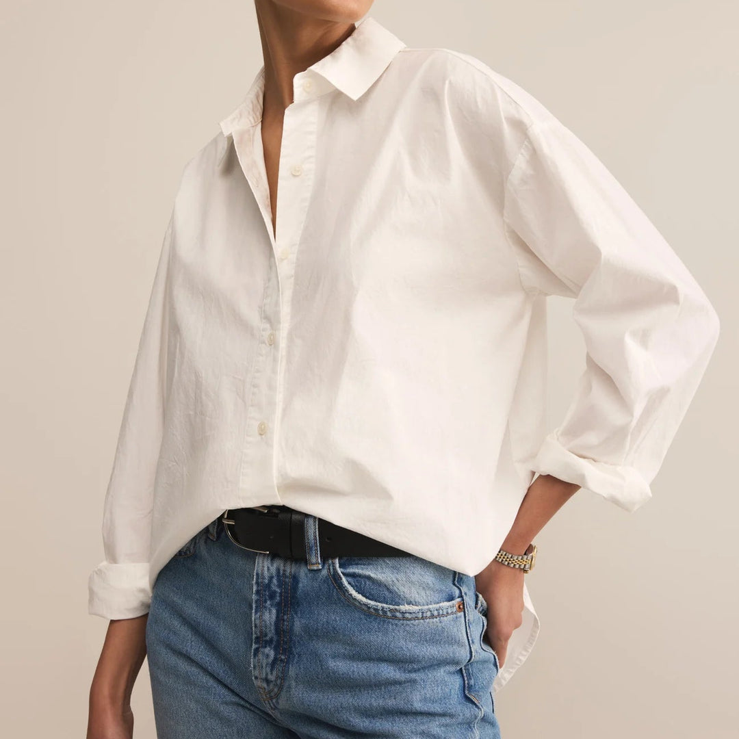 Elevated Poplin Button Up Top