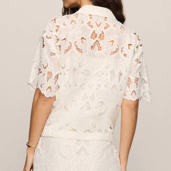 Midnight Lace Embroidered Top