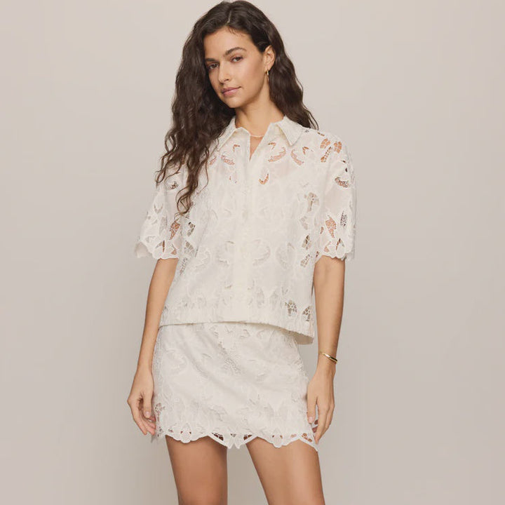 Midnight Lace Embroidered Top