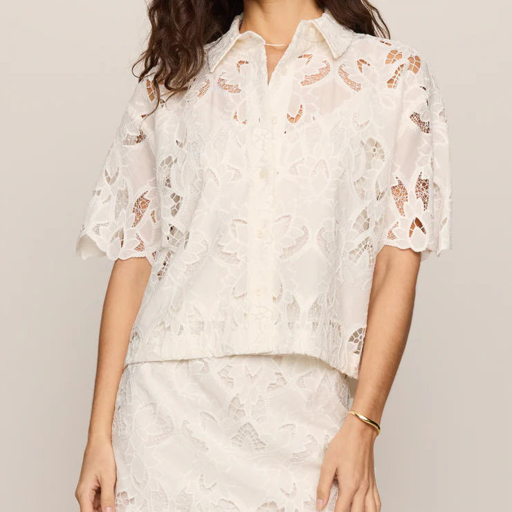 Midnight Lace Embroidered Top