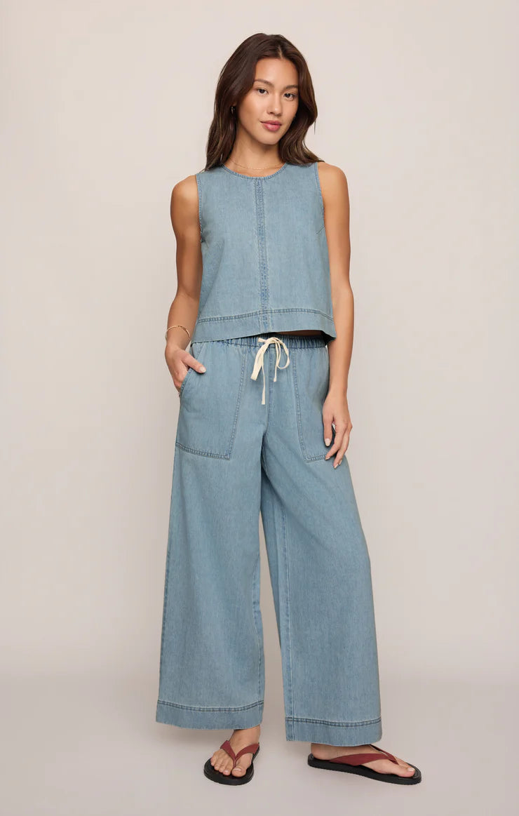 Daycation Denim Utility Pant - Coastal Water