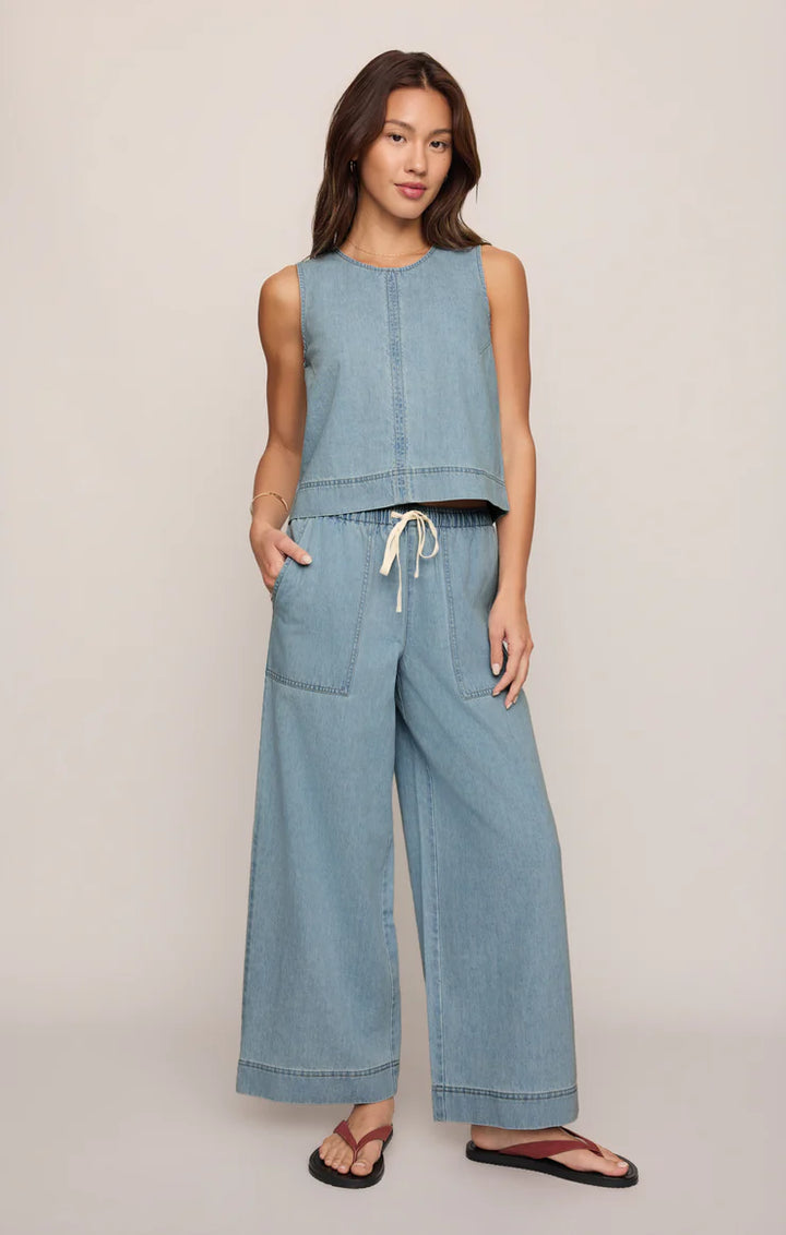 Daycation Denim Utility Pant - Coastal Water