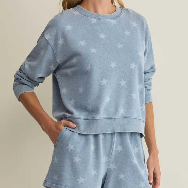 Written Stars Denim Sweatshirt