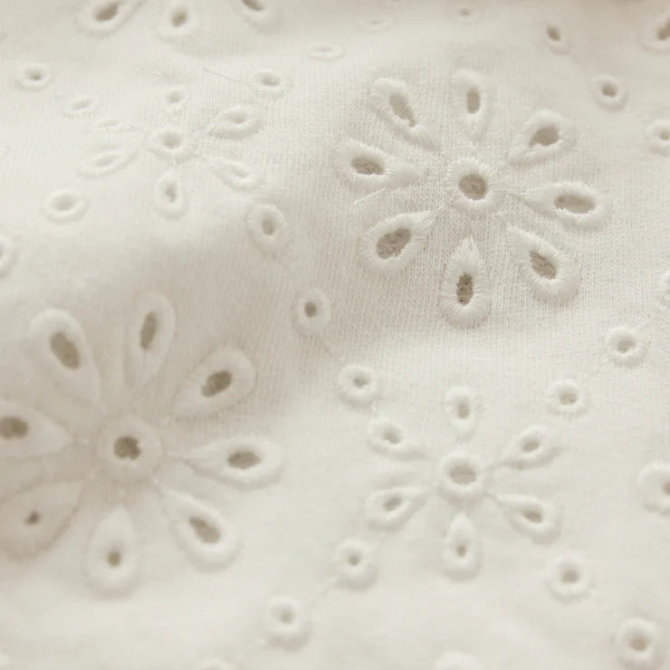 Mosaic Knit Eyelet Sweatshirt