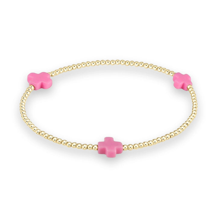 Signature Cross Gold 2mm Bracelet
