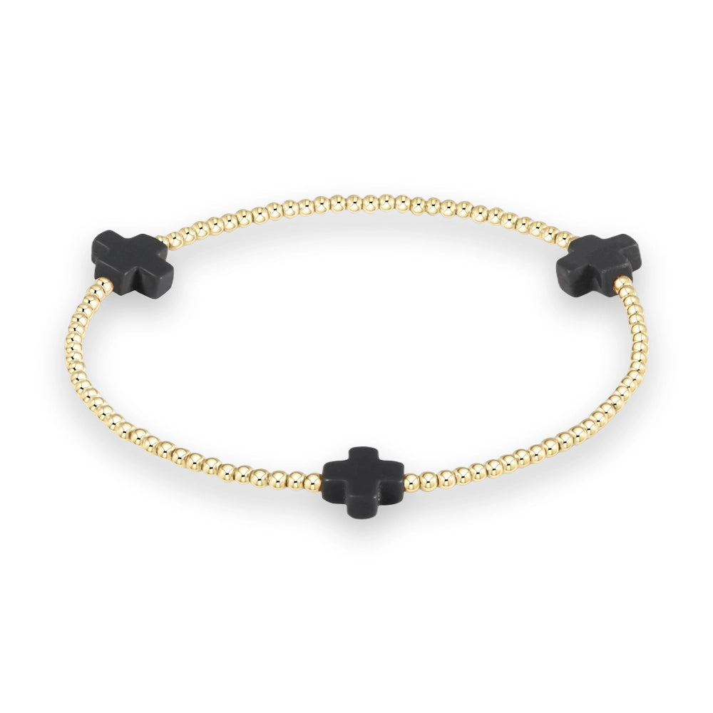 Signature Cross Gold 2mm Bracelet