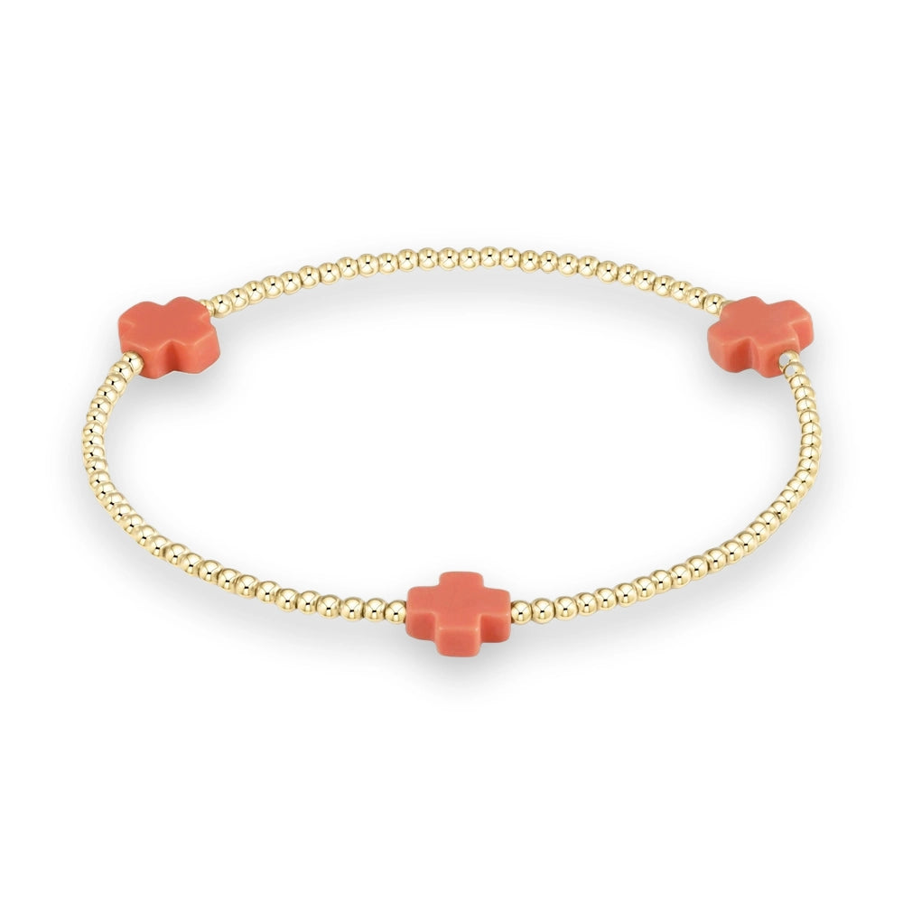 Signature Cross Gold 2mm Bracelet