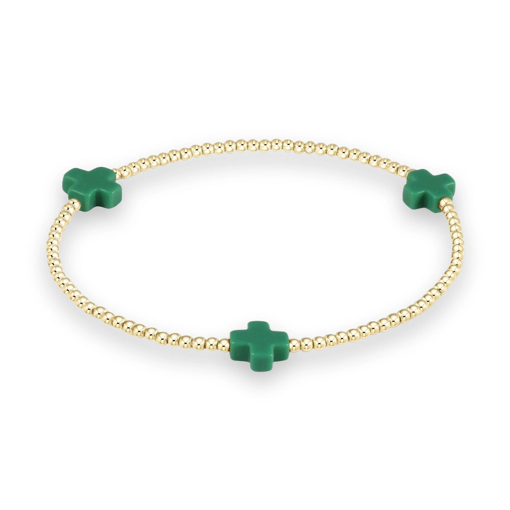 Signature Cross Gold 2mm Bracelet