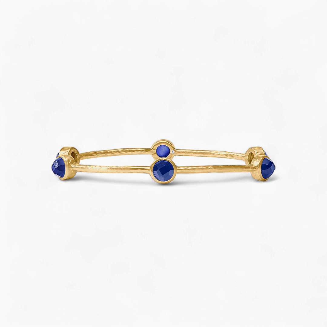 Milano Luxe Bangle - Iridescent Sapphire Blue - Medium