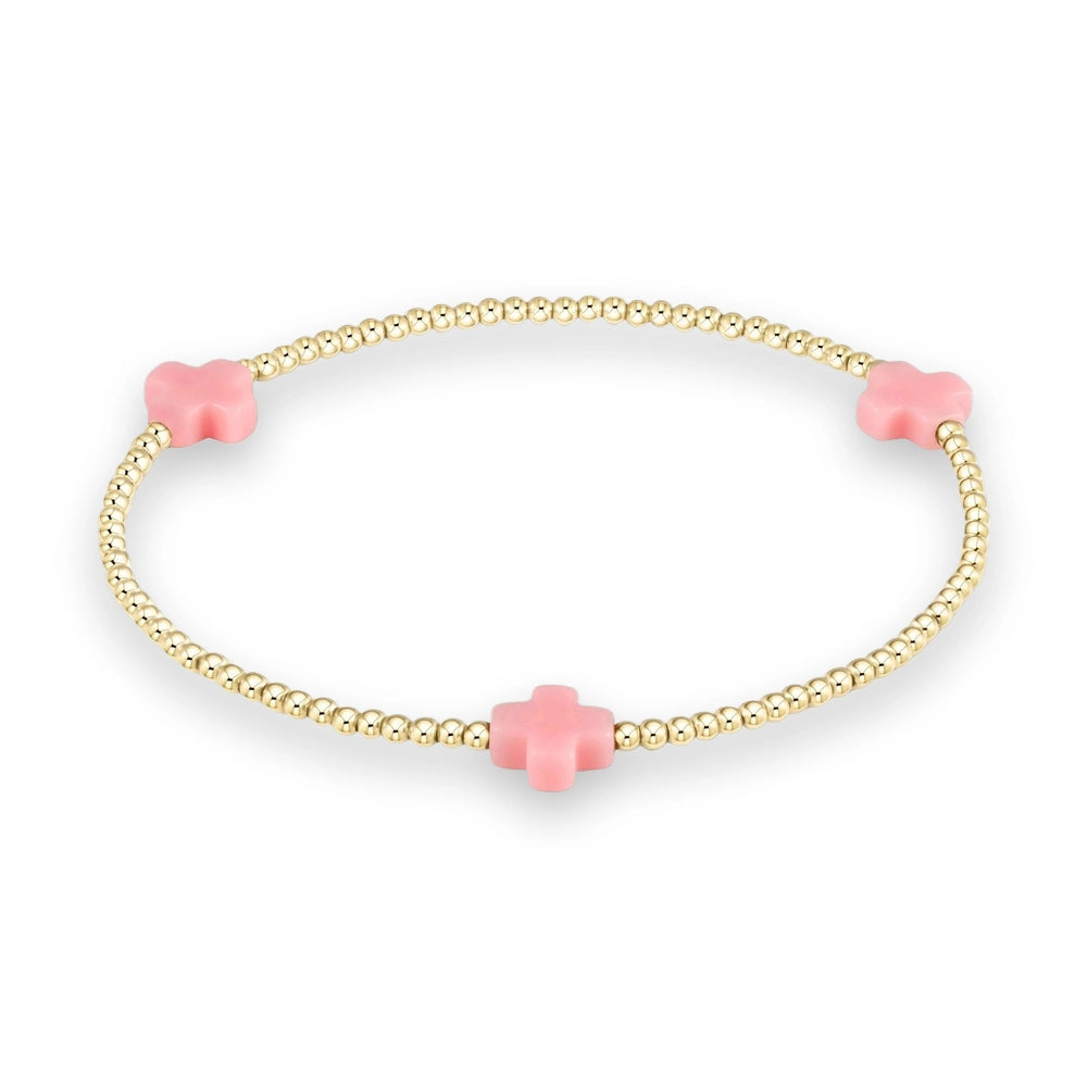 Signature Cross Gold 2mm Bracelet