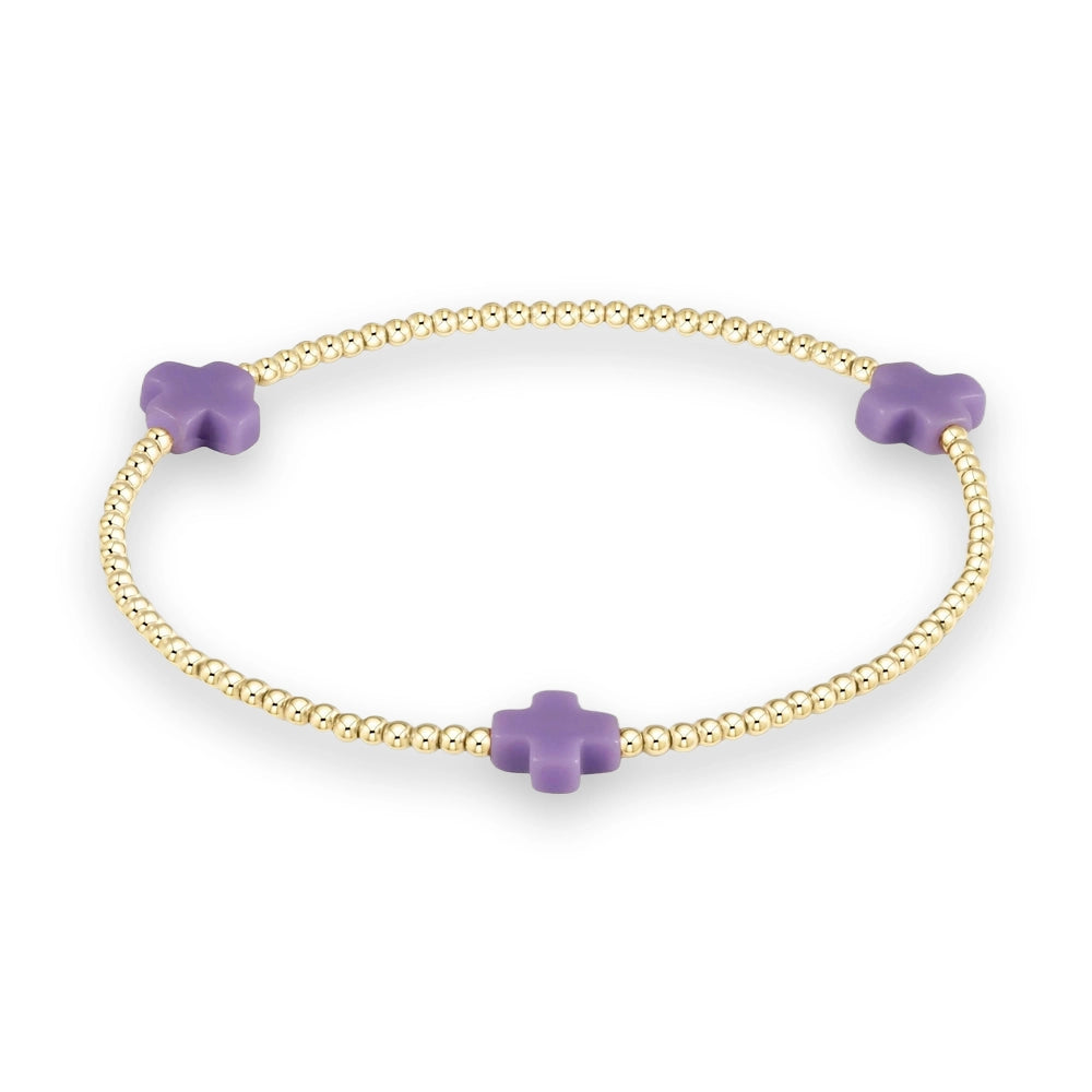 Signature Cross Gold 2mm Bracelet