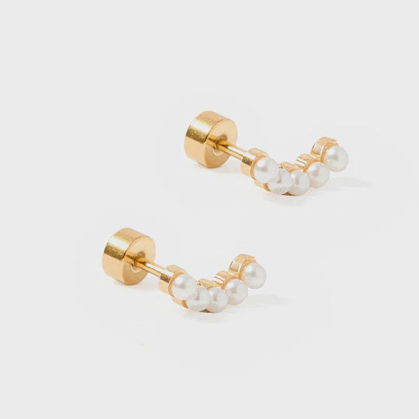 Screwback Stud- Abigail Pearl