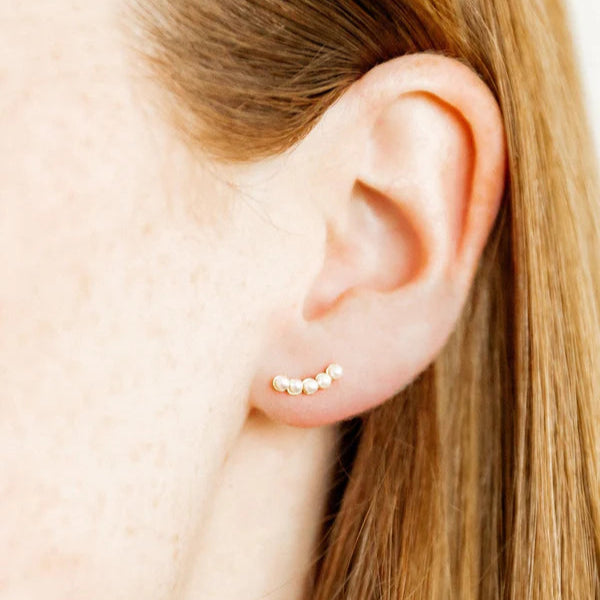 Screwback Stud- Abigail Pearl